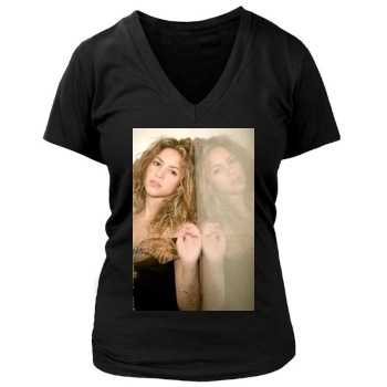 Shakira Women's Deep V-Neck TShirt