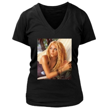 Shakira Women's Deep V-Neck TShirt