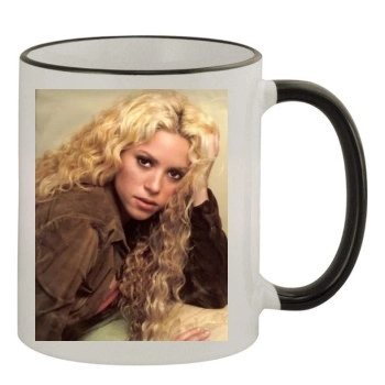 Shakira 11oz Colored Rim & Handle Mug