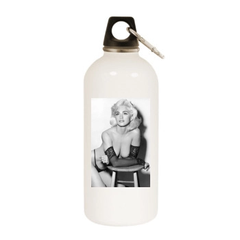 Madonna White Water Bottle With Carabiner