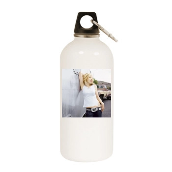 Madonna White Water Bottle With Carabiner