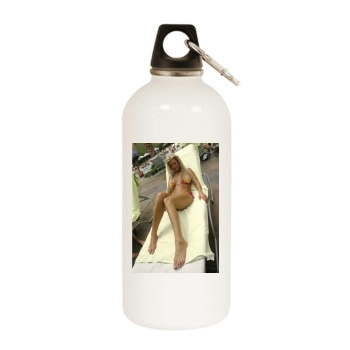 Tara Reid White Water Bottle With Carabiner