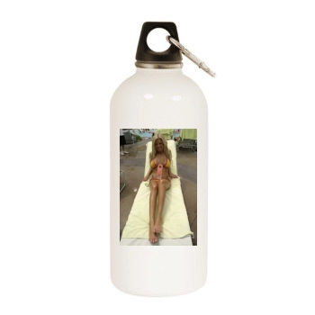 Tara Reid White Water Bottle With Carabiner