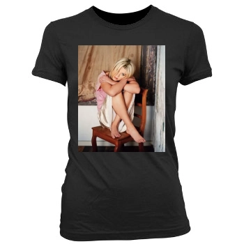 Tara Reid Women's Junior Cut Crewneck T-Shirt