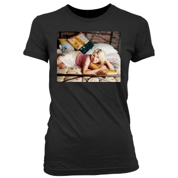 Tara Reid Women's Junior Cut Crewneck T-Shirt