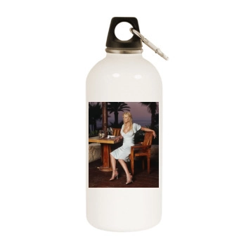 Tara Reid White Water Bottle With Carabiner