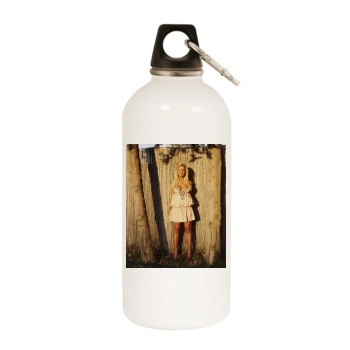 Tara Reid White Water Bottle With Carabiner