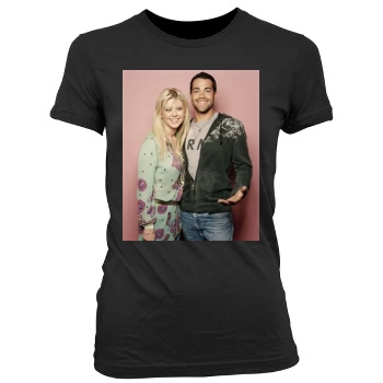 Tara Reid Women's Junior Cut Crewneck T-Shirt