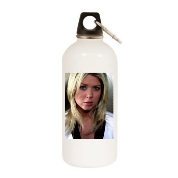 Tara Reid White Water Bottle With Carabiner