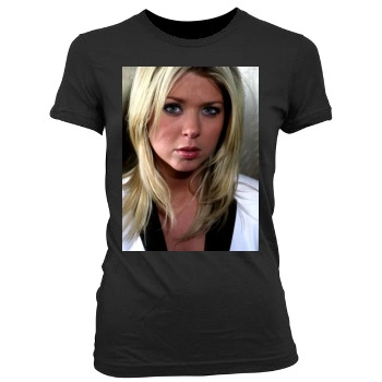 Tara Reid Women's Junior Cut Crewneck T-Shirt