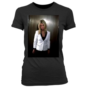 Tara Reid Women's Junior Cut Crewneck T-Shirt