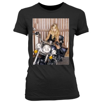 Tara Reid Women's Junior Cut Crewneck T-Shirt