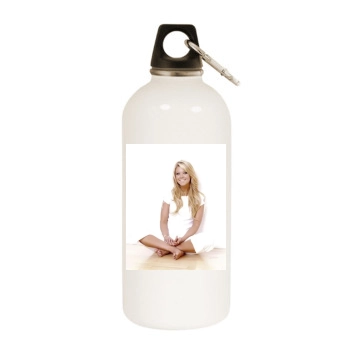 Tara Reid White Water Bottle With Carabiner