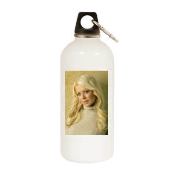 Tara Reid White Water Bottle With Carabiner