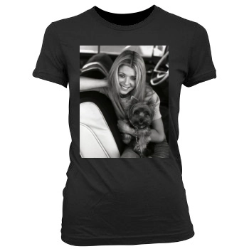 Tara Reid Women's Junior Cut Crewneck T-Shirt