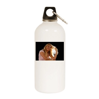 Tatiana Golovin White Water Bottle With Carabiner