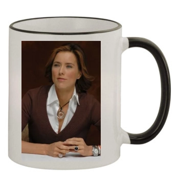 Tea Leoni 11oz Colored Rim & Handle Mug