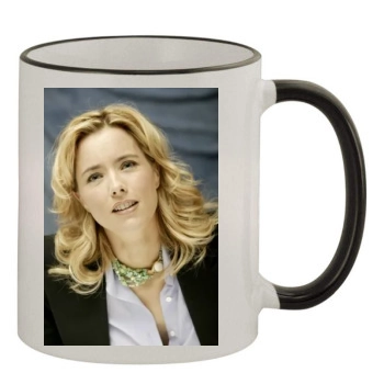 Tea Leoni 11oz Colored Rim & Handle Mug