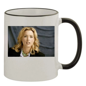 Tea Leoni 11oz Colored Rim & Handle Mug