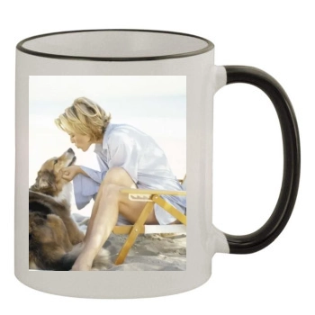 Tea Leoni 11oz Colored Rim & Handle Mug