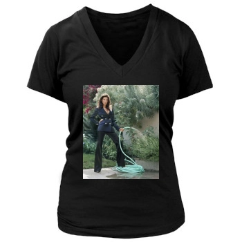 Teri Hatcher Women's Deep V-Neck TShirt