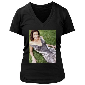 Teri Hatcher Women's Deep V-Neck TShirt