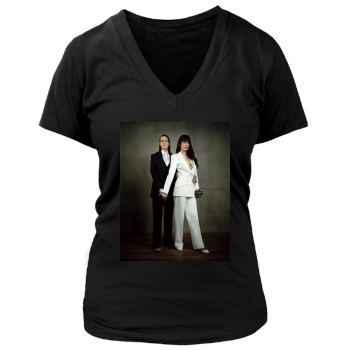 Teri Hatcher Women's Deep V-Neck TShirt