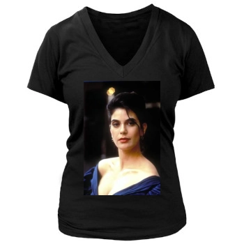 Teri Hatcher Women's Deep V-Neck TShirt