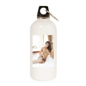 Cosmo White Water Bottle With Carabiner