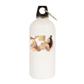 Cosmo White Water Bottle With Carabiner