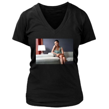 Thandie Newton Women's Deep V-Neck TShirt