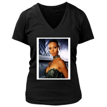 Thandie Newton Women's Deep V-Neck TShirt