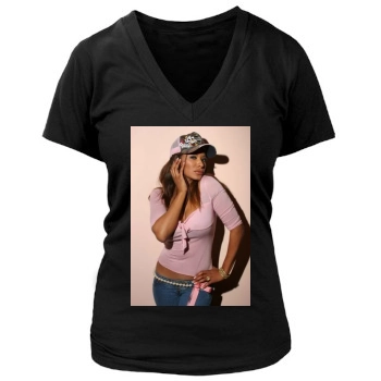 Traci Bingham Women's Deep V-Neck TShirt