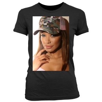 Traci Bingham Women's Junior Cut Crewneck T-Shirt