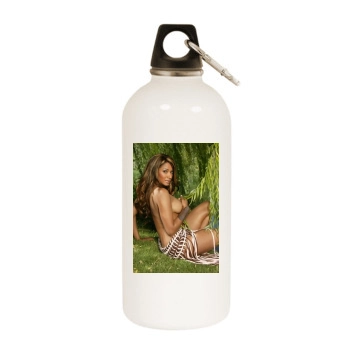 Traci Bingham White Water Bottle With Carabiner