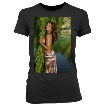 Traci Bingham Women's Junior Cut Crewneck T-Shirt