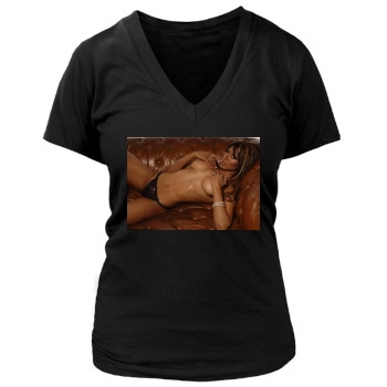 Traci Bingham Women's Deep V-Neck TShirt