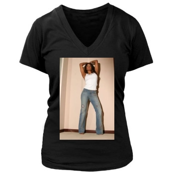 Traci Bingham Women's Deep V-Neck TShirt