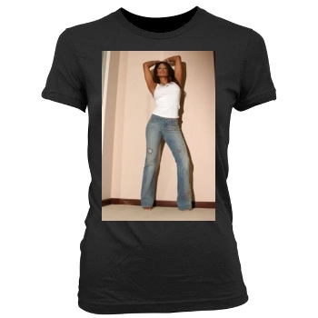 Traci Bingham Women's Junior Cut Crewneck T-Shirt