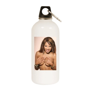 Traci Bingham White Water Bottle With Carabiner