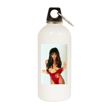 Traci Bingham White Water Bottle With Carabiner