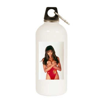 Traci Bingham White Water Bottle With Carabiner