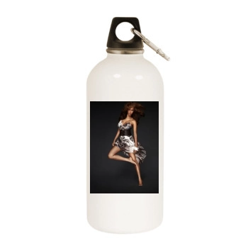 Tyra Banks White Water Bottle With Carabiner