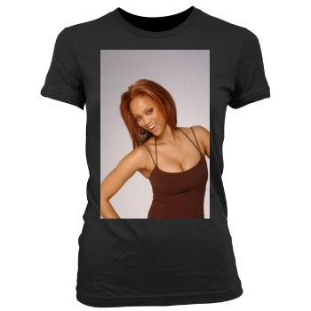 Tyra Banks Women's Junior Cut Crewneck T-Shirt