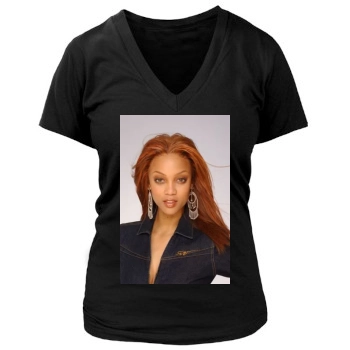 Tyra Banks Women's Deep V-Neck TShirt