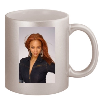 Tyra Banks 11oz Metallic Silver Mug