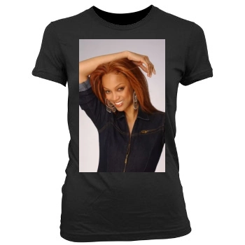 Tyra Banks Women's Junior Cut Crewneck T-Shirt