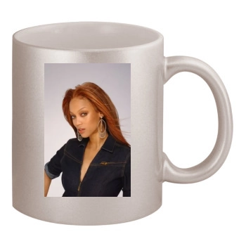 Tyra Banks 11oz Metallic Silver Mug