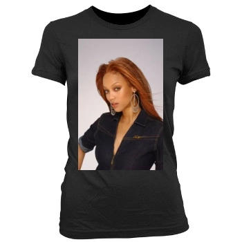 Tyra Banks Women's Junior Cut Crewneck T-Shirt