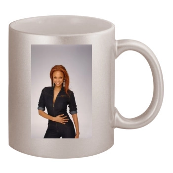 Tyra Banks 11oz Metallic Silver Mug